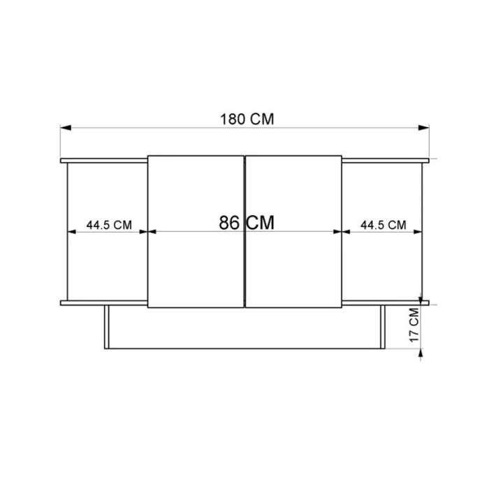 DIONA ΜΠΟΥΦΕΣ ΣΕ ΑΝΘΡΑΚΙ - OAK ΑΠΟΧΡΩΣΗ 180X45X80ΕΚ