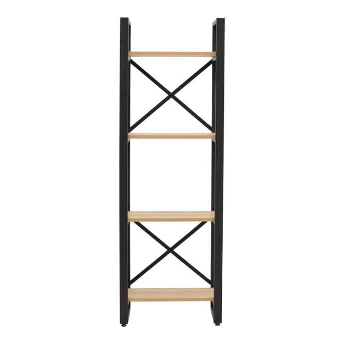 CRIMSON ΒΙΒΛΙΟΘΗΚΗ 50X22X150ΕΚ OAK-ΜΑΥΡΟ