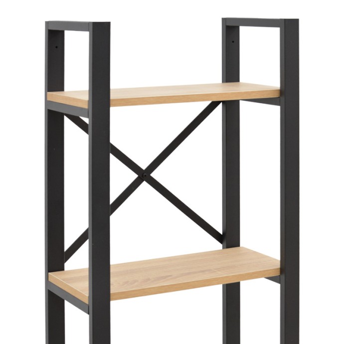 CRIMSON ΒΙΒΛΙΟΘΗΚΗ 50X22X150ΕΚ OAK-ΜΑΥΡΟ