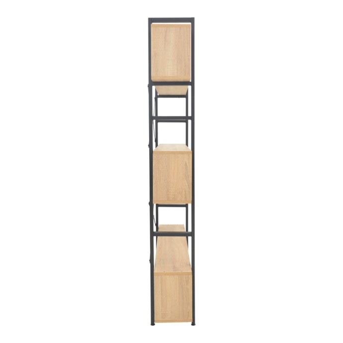 FIFER ΒΙΒΛΙΟΘΗΚΗ 120X28X185ΕΚ OAK-ΜΑΥΡΟ
