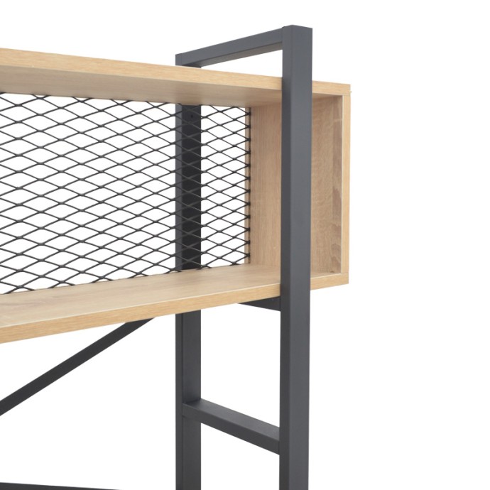 FIFER ΒΙΒΛΙΟΘΗΚΗ 120X28X185ΕΚ OAK-ΜΑΥΡΟ