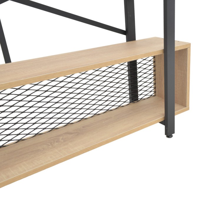 FIFER ΒΙΒΛΙΟΘΗΚΗ 120X28X185ΕΚ OAK-ΜΑΥΡΟ