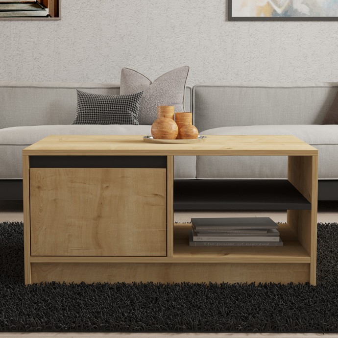 NARLI ΤΡΑΠΕΖΙ ΣΑΛΟΝΙΟΥ ΣΕ OAK ΑΠΟΧΡΩΣΗ 90X60X45ΕΚ