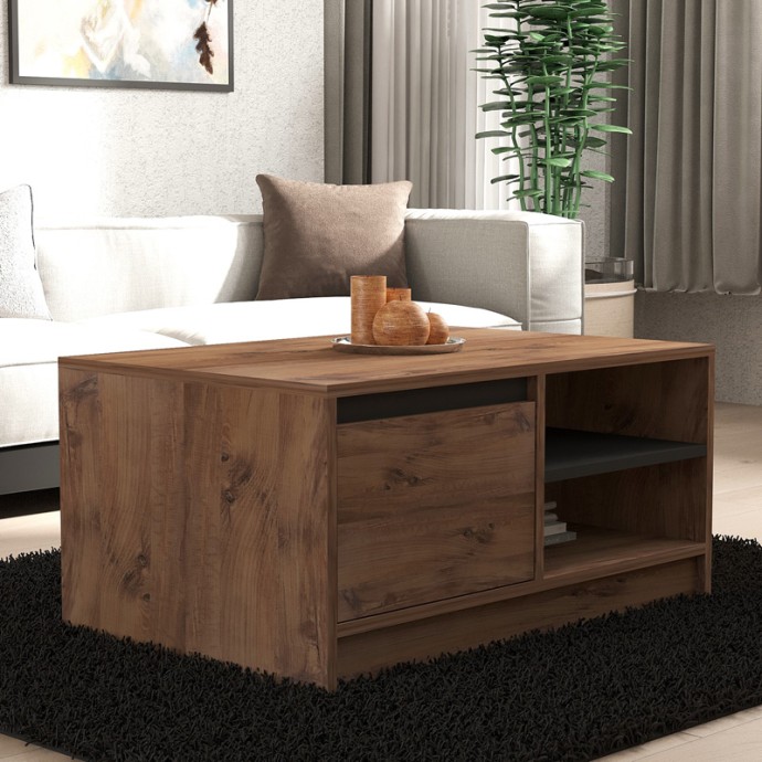 NARLI ΤΡΑΠΕΖΙ ΣΑΛΟΝΙΟΥ ΣΕ SONOMA ΑΠΟΧΡΩΣΗ 90X60X45ΕΚ
