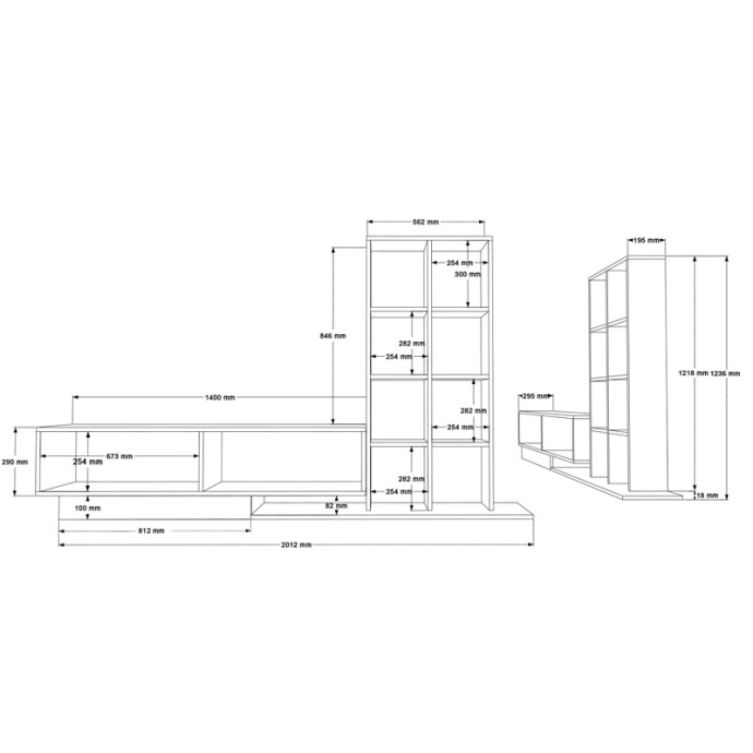 DAMON ΣΥΝΘΕΤΟ ΣΑΛΟΝΙΟΥ ΣΕ ΛΕΥΚΗ ΑΠΟΧΡΩΣΗ 140X29.5X39.5ΕΚ