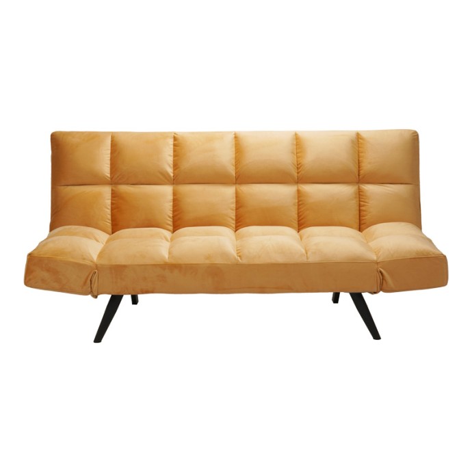 FREDDO ΚΑΝΑΠΕΣ - ΚΡΕΒΑΤΙ 3ΘΕΣΙΟΣ 181X81X86ΕΚ ΒΕΛΟΥΔΟ ΜΟΥΣΤΑΡΔΙ 