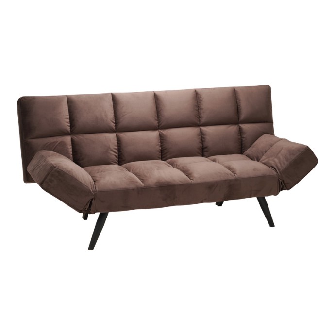 FREDDO ΚΑΝΑΠΕΣ - ΚΡΕΒΑΤΙ 3ΘΕΣΙΟΣ 181X81X86ΕΚ ΒΕΛΟΥΔΟ ΚΑΦΕ 