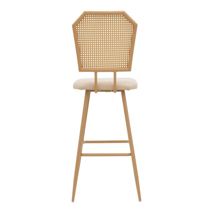 ΣΚΑΜΠΟ ΜΠΑΡ CAMILLA I 47.5X58X117ΕΚ ΦΥΣΙΚΟ PE RATTAN ΜΠΕΖ-ΜΕΤΑΛΛΟ ΦΥΣΙΚΟ