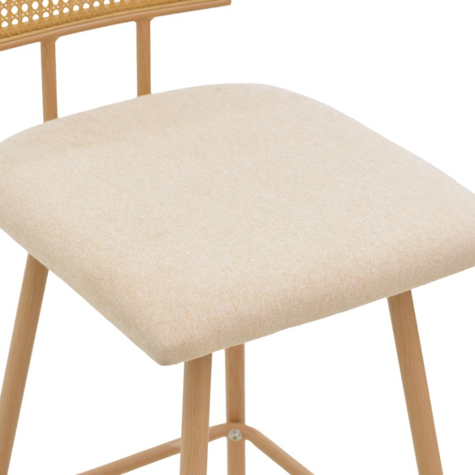 ΣΚΑΜΠΟ ΜΠΑΡ CAMILLA I 47.5X58X117ΕΚ ΦΥΣΙΚΟ PE RATTAN ΜΠΕΖ-ΜΕΤΑΛΛΟ ΦΥΣΙΚΟ