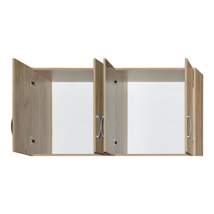 ZELIA ΝΤΟΥΛΑΠΑ ΡΟΥΧΩΝ ΤΕΤΡΑΦΥΛΛΗ ΜΕ ΠΑΤΑΡΙ 120X42X240ΕΚ ΜΕ 2 ΣΥΡΤΑΡΙΑ OAK 