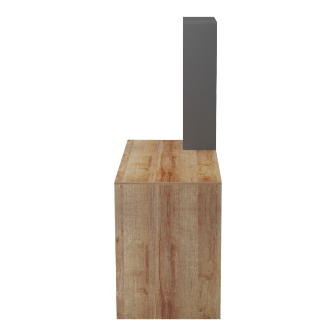 BIVORO ΓΡΑΦΕΙΟ ΕΡΓΑΣΙΑΣ ΜΕ ΡΑΦΙΕΡΑ 146X55X129ΕΚ OAK -ΓΚΡΙ ΑΠΟΧΡΩΣΗ 