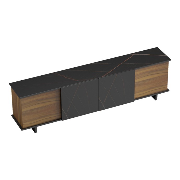 ZAFORE  ΕΠΙΠΛΟ ΤΗΛΕΟΡΑΣΗΣ 180X33X50ΕΚ ΚΑΡΥΔΙ ΑΠΟΧΡΩΣΗ ΜΕ ΜΑΥΡΟ ΜΑΡΜΑΡΟΥ 