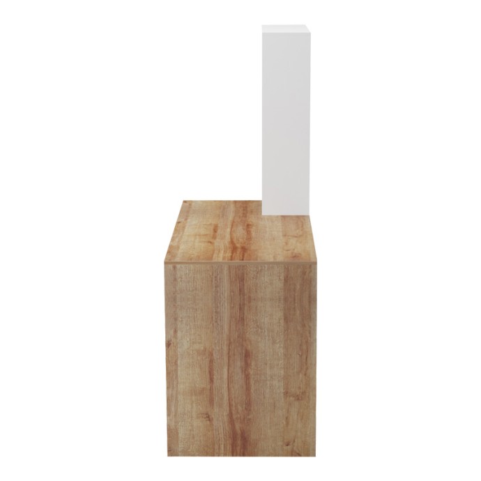 BIVORO ΓΡΑΦΕΙΟ ΕΡΓΑΣΙΑΣ ΜΕ ΡΑΦΙΕΡΑ 146X55X129ΕΚ OAK -ΛΕΥΚΗ ΑΠΟΧΡΩΣΗ 