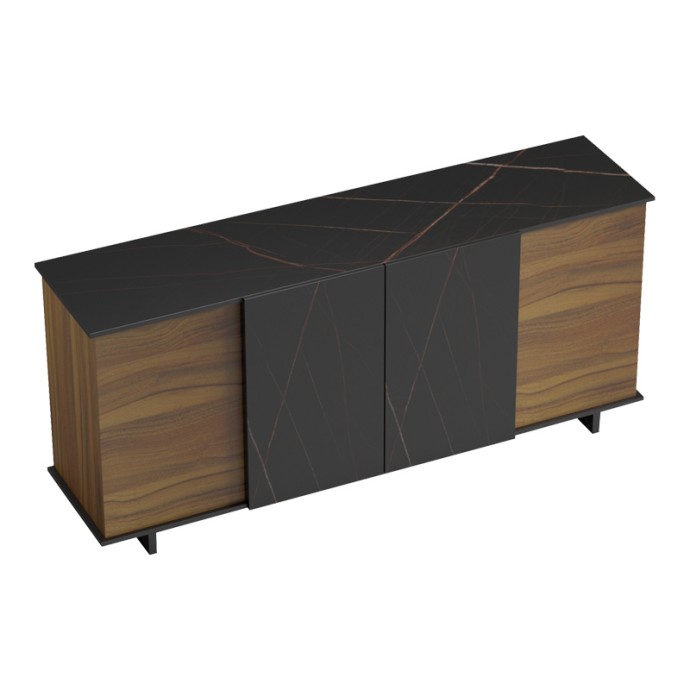 ZAFORE  ΜΠΟΥΦΕΣ 180X45X80ΕΚ ΚΑΡΥΔΙ ΑΠΟΧΡΩΣΗ ΜΕ ΜΑΥΡΟ ΜΑΡΜΑΡΟΥ 