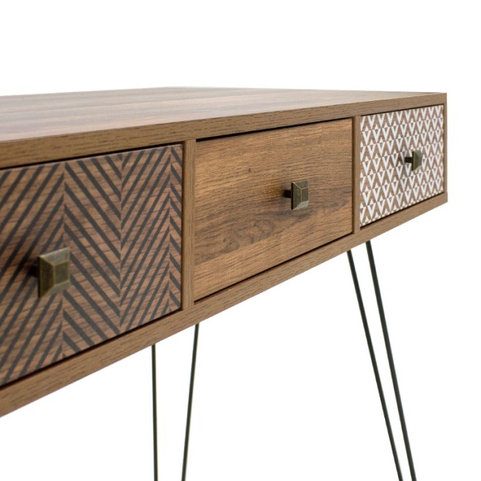 BOHO ΚΟΝΣΟΛΑ ΚΑΡΥΔΙ ΜΕ ΜΕΤΑΛΛΙΚΑ ΠΟΔΙΑ 100x50,5x74,5cm
