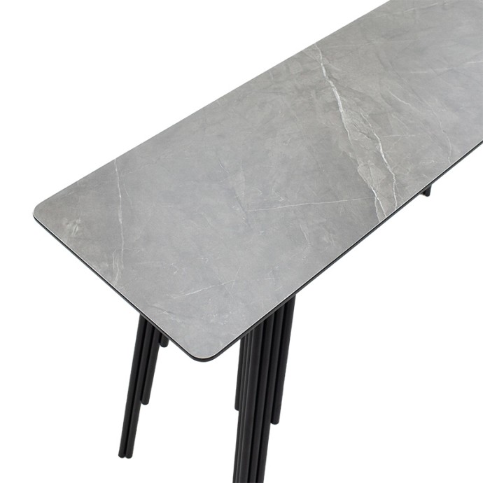 LIFO ΚΟΝΣΟΛΑ MDF ΑΝΘΡΑΚΙ CEMENT-ΜΑΥΡΟ 120x40x75cm