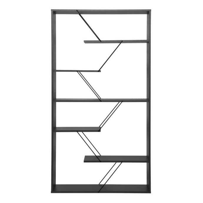 TARS ΒΙΒΛΙΟΘΗΚΗ ΑΝΘΡΑΚΙ-ΜΑΥΡΟ 84x24x157cm
