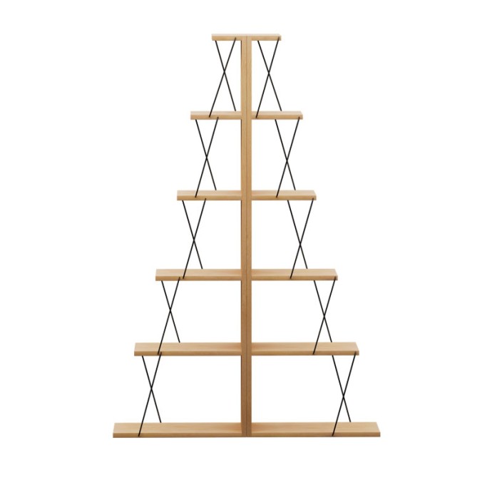 MINI TARS ΒΙΒΛΙΟΘΗΚΗ SONOMA-ΜΑΥΡΟ 130x22x146cm