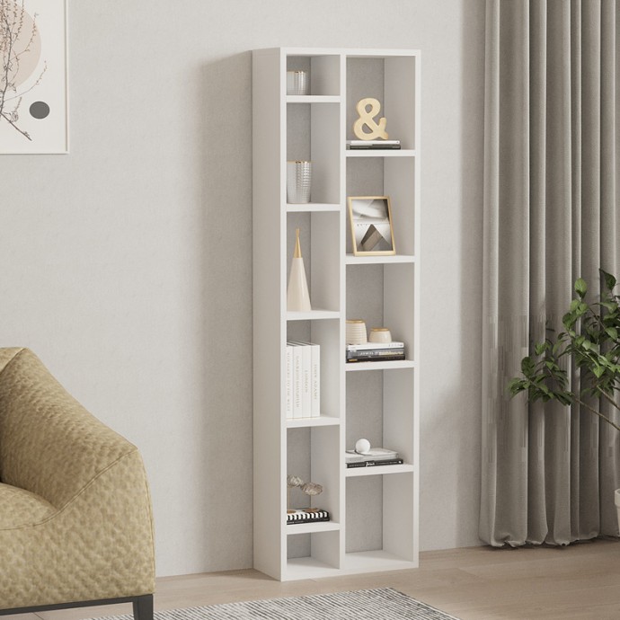MINICU ΒΙΒΛΙΟΘΗΚΗ ΣΕ ΛΕΥΚΗ ΑΠΟΧΡΩΣΗ 44,4x19,6x150cm