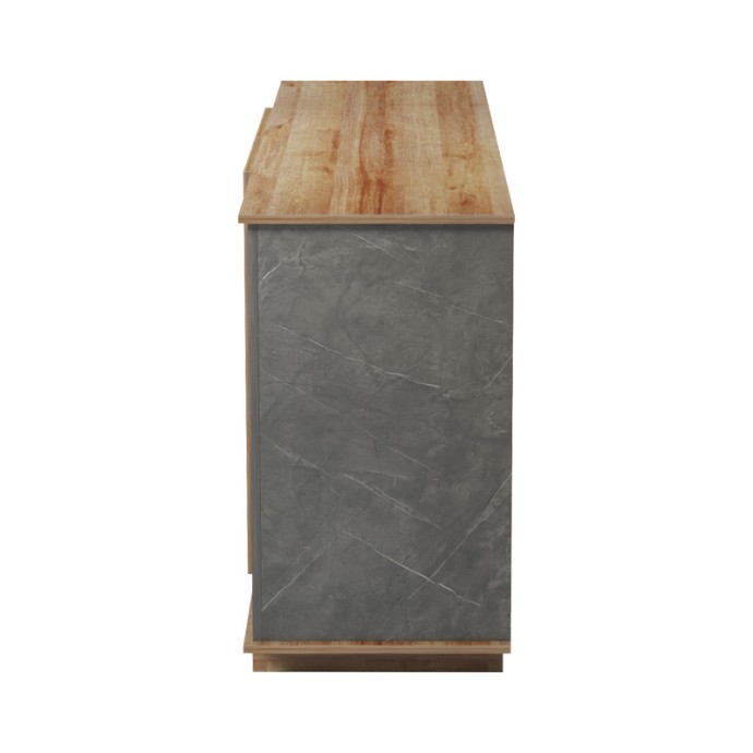 ZAFORE ΜΠΟΥΦΕΣ ΣΕ OAK-ΓΚΡΙ ΜΑΡΜΑΡΟΥ 180x45x80cm