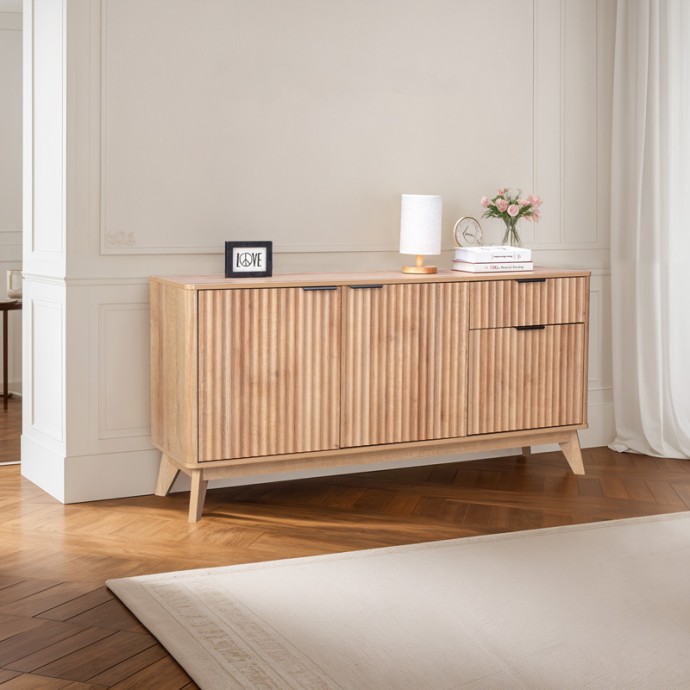HAMEA ΜΠΟΥΦΕΣ MDF ΣΕ ΦΥΣΙΚΗ ΑΠΟΧΡΩΣΗ 150x39,5x73cm
