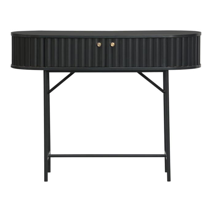 ZAKRO ΚΟΝΣΟΛΑ MDF-ΜΕΤΑΛΛΟ ΣΕ ΜΑΥΡΗ ΑΠΟΧΡΩΣΗ 100x35x75cm
