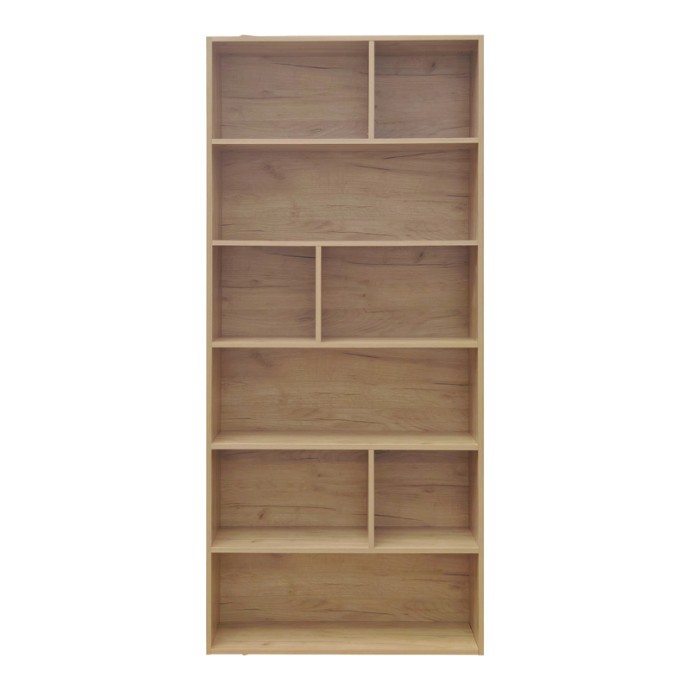 EVERGIN ΒΙΒΛΙΟΘΗΚΗ MDF ΣΕ OAK ΑΠΟΧΡΩΣΗ 80x30x180cm