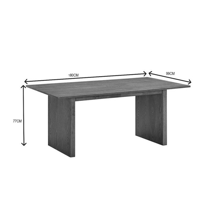 ELEGANZA-RAUDI ΤΡΑΠΕΖΑΡΙΑ ΣΕΤ 7ΤΕΜ MDF ΣΕ ΚΑΡΥΔΙ-ΕΚΡΟΥ ΑΠΟΧΡΩΣΗ 180x99x75.8cm
