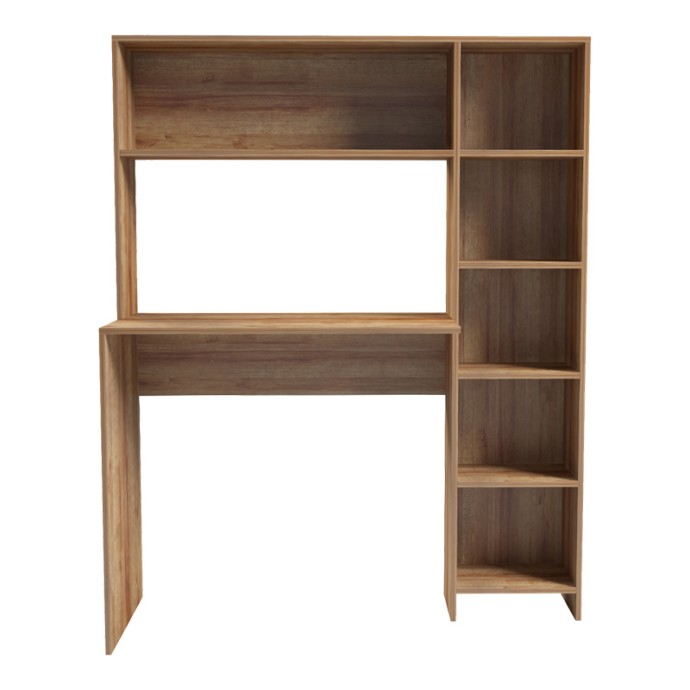 JANSON ΓΡΑΦΕΙΟ ΜΕ ΒΙΒΛΙΟΘΗΚΗ ΣΕ OAK ΑΠΟΧΡΩΣΗ 113.2x40x141.8cm