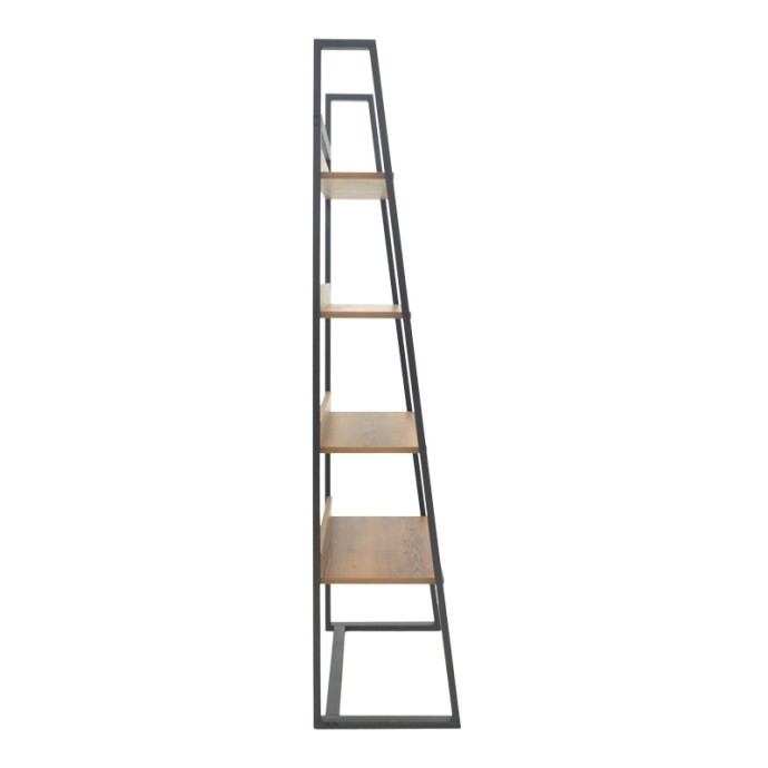 RYDER ΒΙΒΛΙΟΘΗΚΗ ΚΑΡΥΔΙ-ΜΑΥΡΟ 75x36x185cm