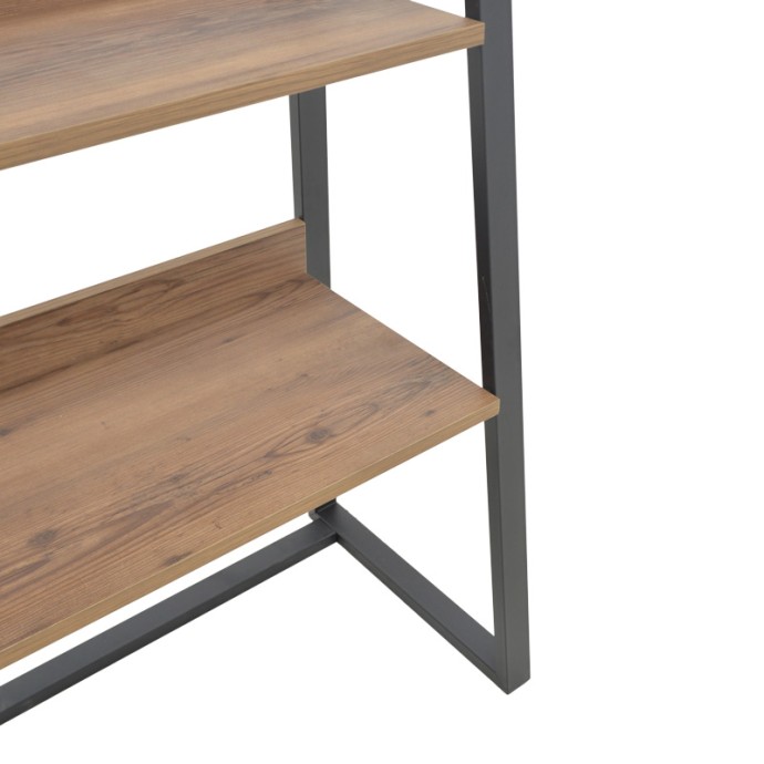 RYDER ΒΙΒΛΙΟΘΗΚΗ ΚΑΡΥΔΙ-ΜΑΥΡΟ 75x36x185cm