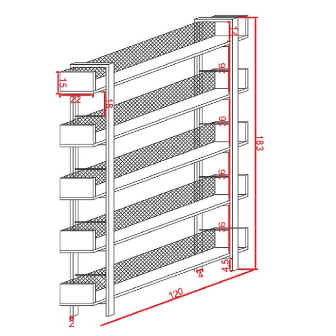 MUSHA ΒΙΒΛΙΟΘΗΚΗ ΜΕΤΑΛΛΟ ΜΑΥΡΟ ΜΕ OAK ΑΠΟΧΡΩΣΗ 120x22x185cm