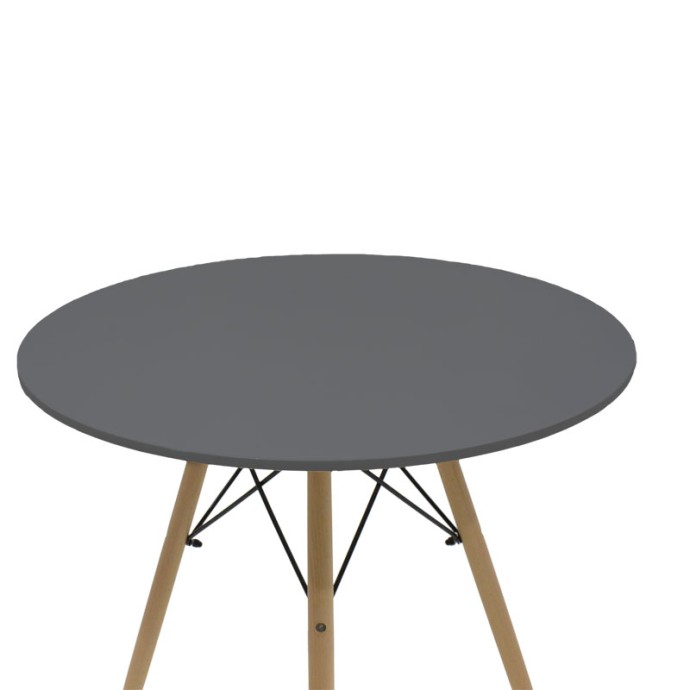 ΤΡΑΠΕΖΙ JULITA Φ80X73ΕΚ MDF ΜΑΥΡΟ-ΠΟΔΙΑ ΣΕ ΦΥΣΙΚΗ ΑΠΟΧΡΩΣΗ 
