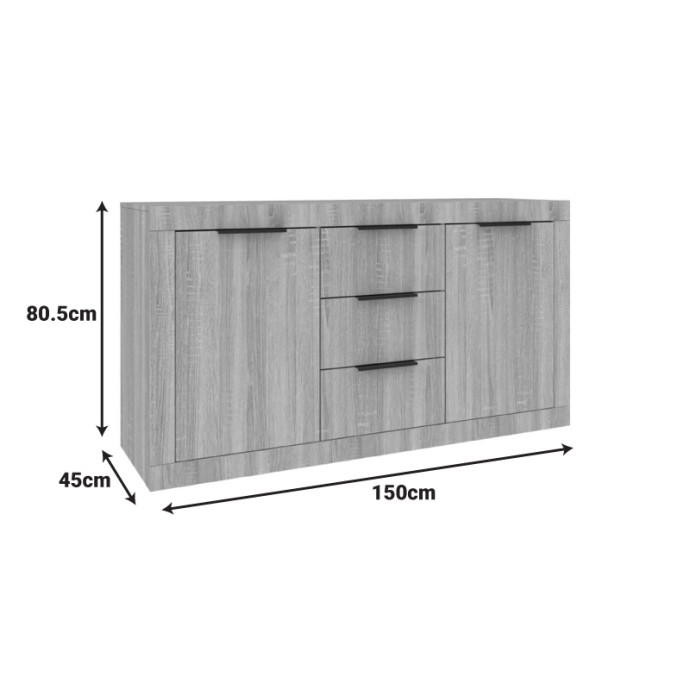 DOHA ΜΠΟΥΦΕΣ ΣΕ WENGE ΑΠΟΧΡΩΣΗ 150x45x80.5cm