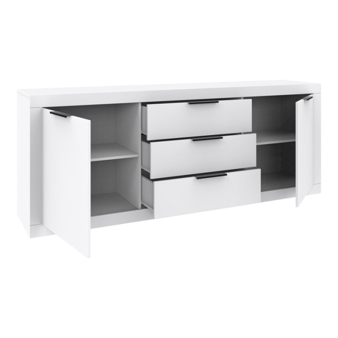 DOHA ΜΠΟΥΦΕΣ ΣΕ ΛΕΥΚΗ ΑΠΟΧΡΩΣΗ 210x45x80.5cm