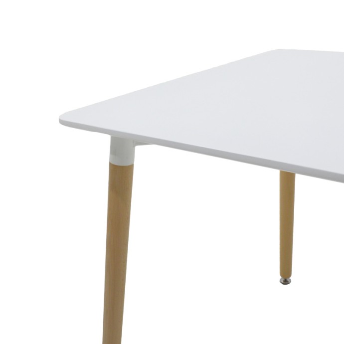 NATALI-NOOR ΤΡΑΠΕΖΑΡΙΑ ΣΕΤ 3ΤΕΜ  MDF ΛΕΥΚΟ-ΜΠΕΖ ΥΦΑΣΜΑ 80x80x76cm
