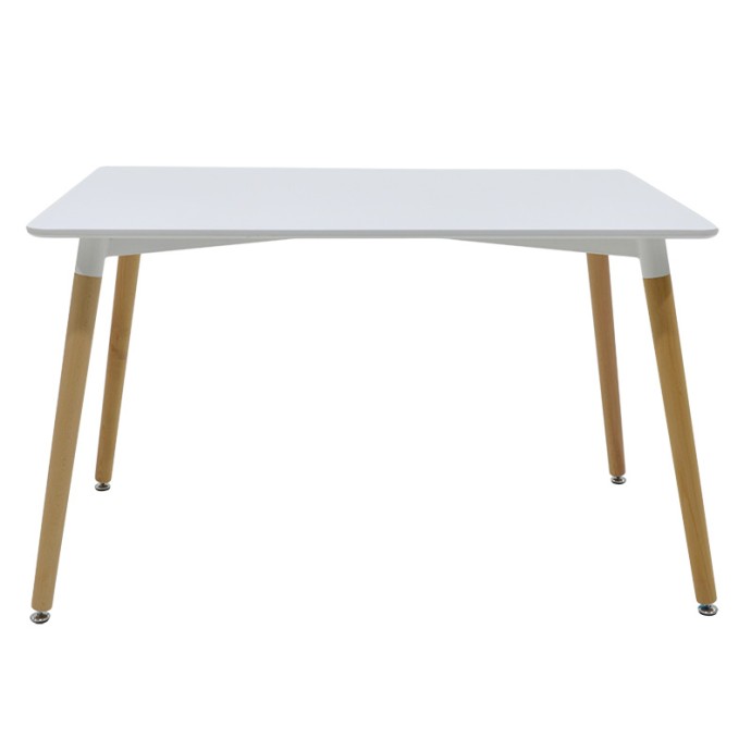 NATALI ΤΡΑΠΕΖΙ MDF ΛΕΥΚΟ-ΠΟΔΙΑ ΦΥΣΙΚΟ 120x80x76cm