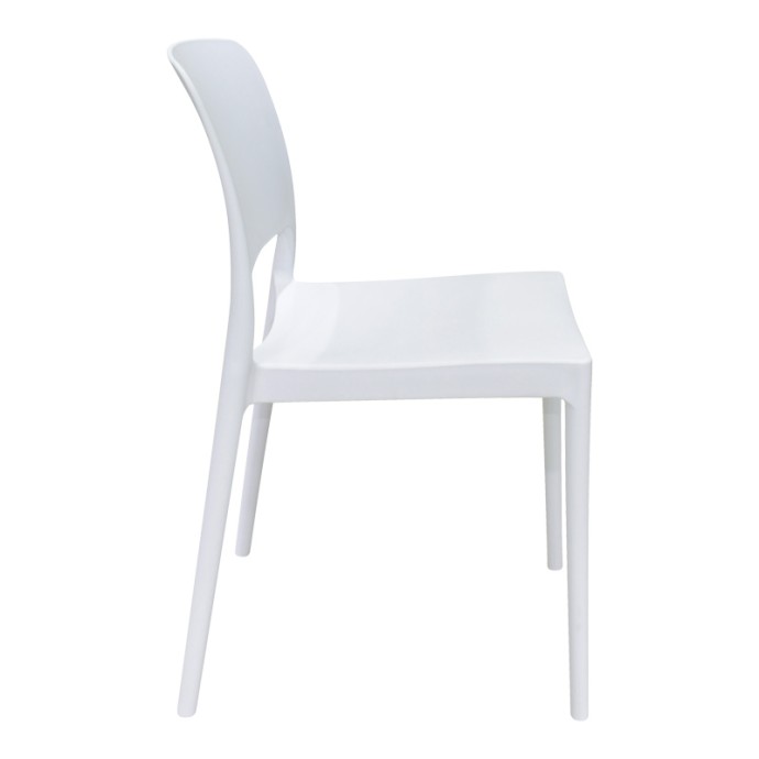 FENXY ΚΑΡΕΚΛΑ PP ΣΕ ΛΕΥΚΗ ΑΠΟΧΡΩΣΗ 38x42x77cm