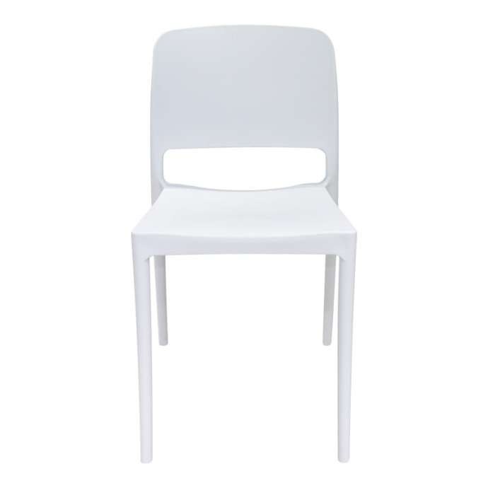 FENXY ΚΑΡΕΚΛΑ PP ΣΕ ΛΕΥΚΗ ΑΠΟΧΡΩΣΗ 38x42x77cm