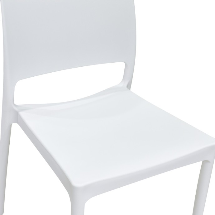 FENXY ΚΑΡΕΚΛΑ PP ΣΕ ΛΕΥΚΗ ΑΠΟΧΡΩΣΗ 38x42x77cm