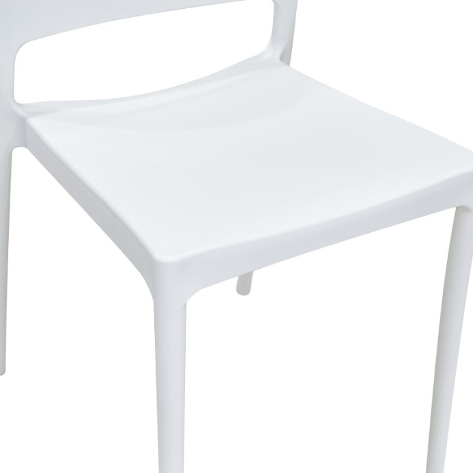 FENXY ΚΑΡΕΚΛΑ PP ΣΕ ΛΕΥΚΗ ΑΠΟΧΡΩΣΗ 38x42x77cm