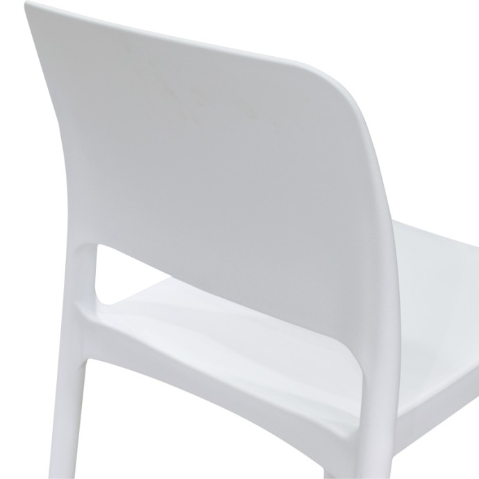 FENXY ΚΑΡΕΚΛΑ PP ΣΕ ΛΕΥΚΗ ΑΠΟΧΡΩΣΗ 38x42x77cm