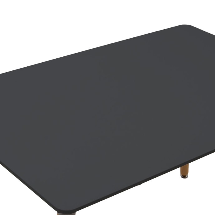 NATALI-NOOR ΤΡΑΠΕΖΑΡΙΑ ΣΕΤ 5ΤΕΜ MDF ΜΑΥΡΟ-ΜΠΕΖ ΥΦΑΣΜΑ 120x80x76cm
