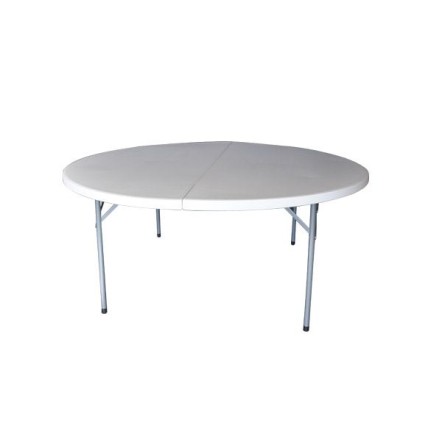 BLOW-R ΤΡΑΠΕΖΙ ΣΥΝΕΔΡΙΟΥ - CATERING ΠΤΥΣΣΟΜΕΝΟ Φ153cm H.74cm ΑΣΠΡΟ/ΜΕΤΑΛΛΟ ΒΑΦΗ ΓΚΡΙ