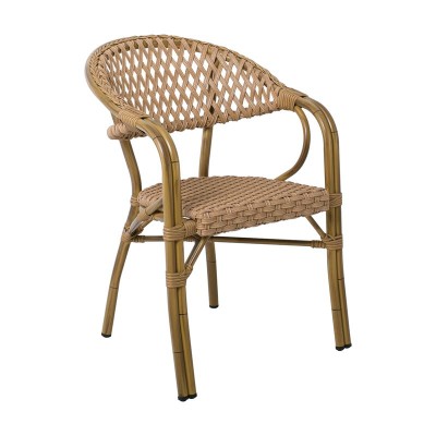 VEGERA RATTAN ΠΟΛΥΘΡΟΝΑ DINING ΑΛΟΥΜΙΝΙΟ ΦΥΣΙΚΟ, WICKER ΦΥΣΙΚΟ, ΣΤΟΙΒΑΖΟΜΕΝΗ