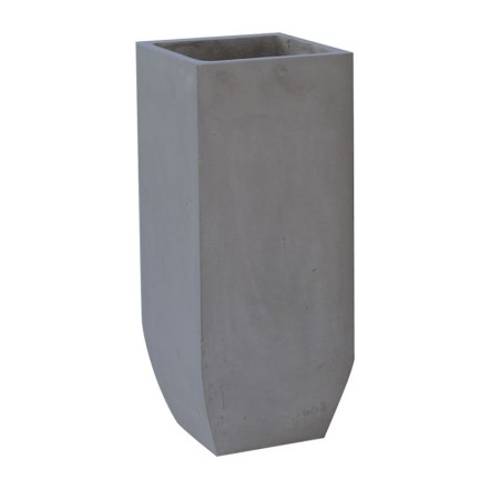 FLOWER POT-1 CEMENT GREY 25X25X60CM