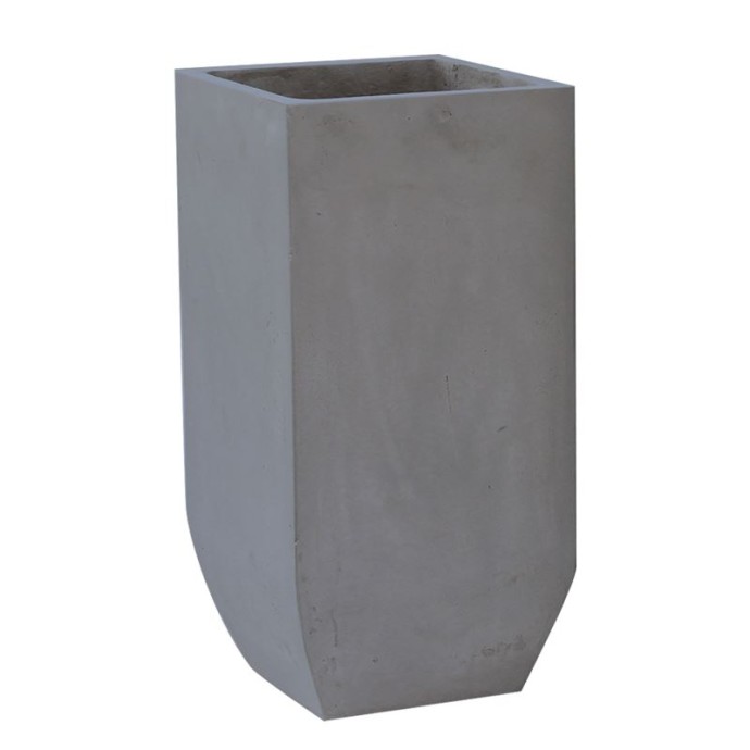 FLOWER POT-1 CEMENT GREY 35X35X80CM