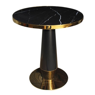 OLIVE ΤΡΑΠΕΖΙ ΒΑΦΗ ΜΑΥΡΟ-GOLD, ΕΠΙΦΑΝΕΙΑ SINTERED STONE BLACK MARBLE