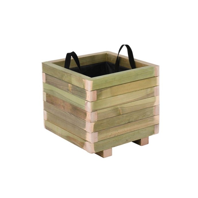 FLOWER POT WOOD ΓΛΑΣΤΡΑ, ΕΜΠΟΤΙΣΜΟΥ PINE, ΑΠΟΧΡΩΣΗ ΦΥΣΙΚΟ, 30X30X32CM