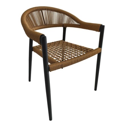 MADISON ΠΟΛΥΘΡΟΝΑ ΒΕΡΑΝΤΑΣ ΚΗΠΟΥ ALU ΑΝΘΡΑΚΙ ROPE WICKER ΦΥΣΙΚΟ ΣΤΟΙΒΑΖΟΜΕΝΗ